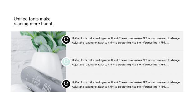 薄荷绿杂志风清新PPT模板4