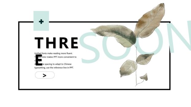 薄荷绿杂志风清新PPT模板5