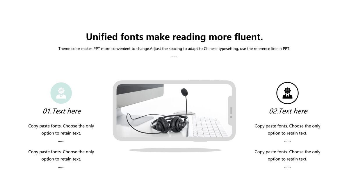 薄荷绿杂志风清新PPT模板7