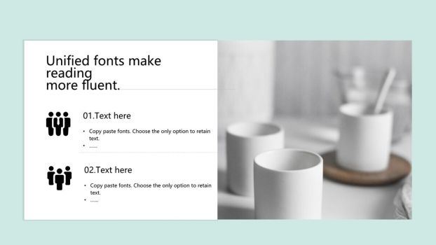 薄荷绿杂志风清新PPT模板9