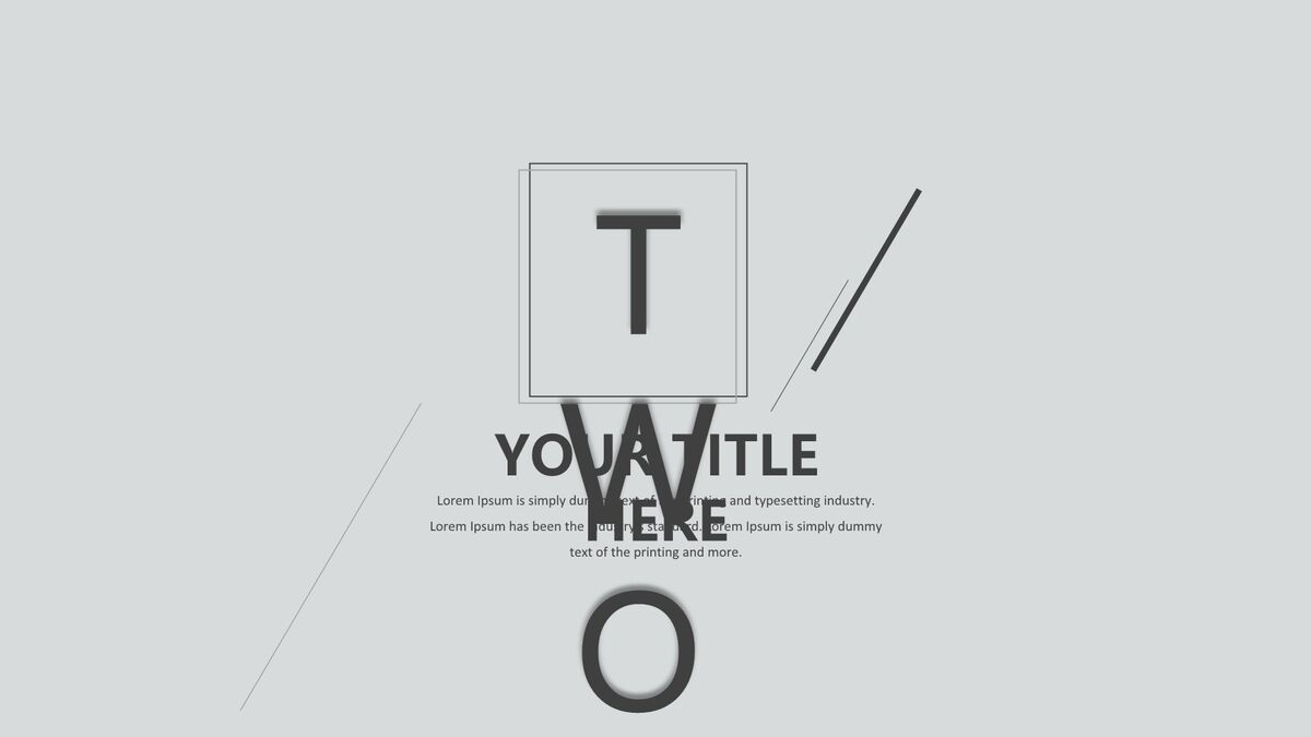 黑灰线条极简PPT模板1