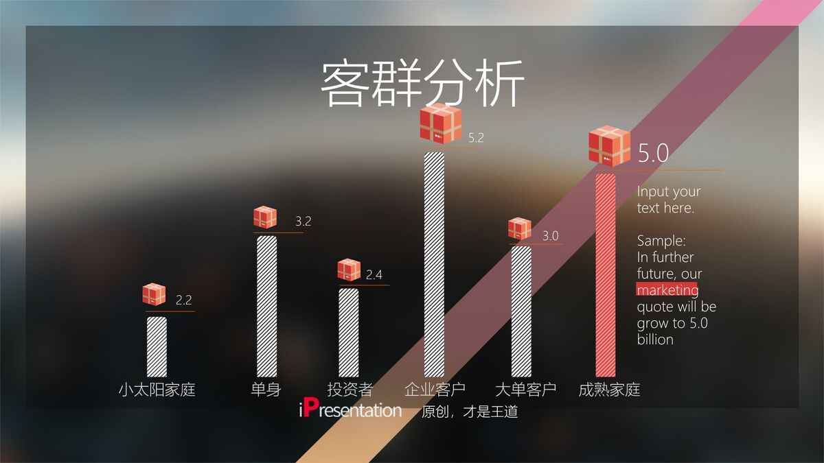极简圆形元素PPT模板9