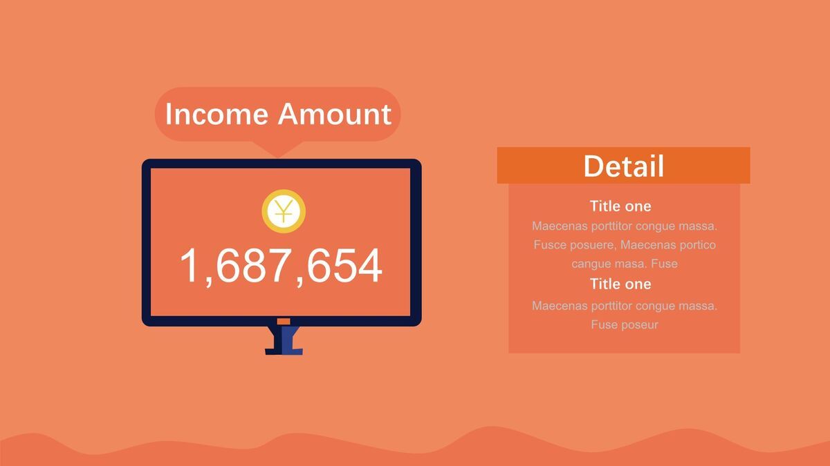 橙色MBE插画扁平化PPT模板5