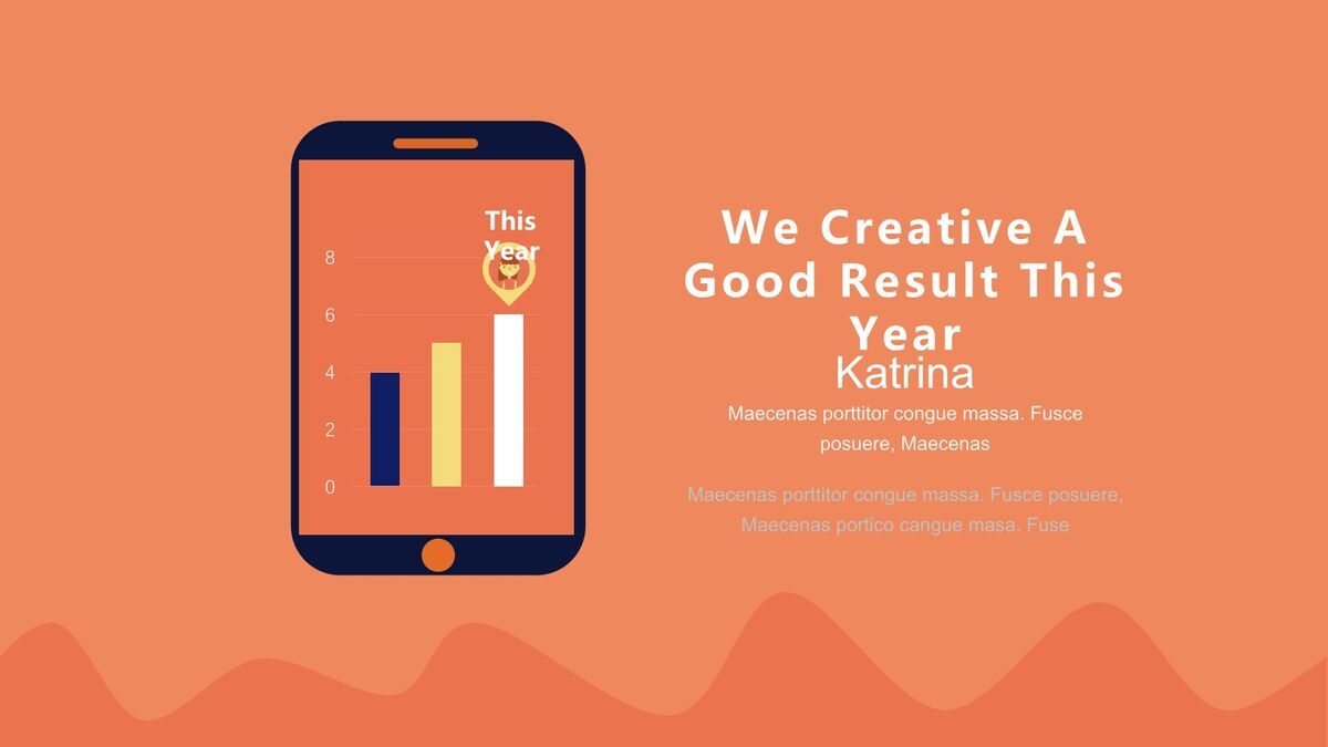 橙色MBE插画扁平化PPT模板7