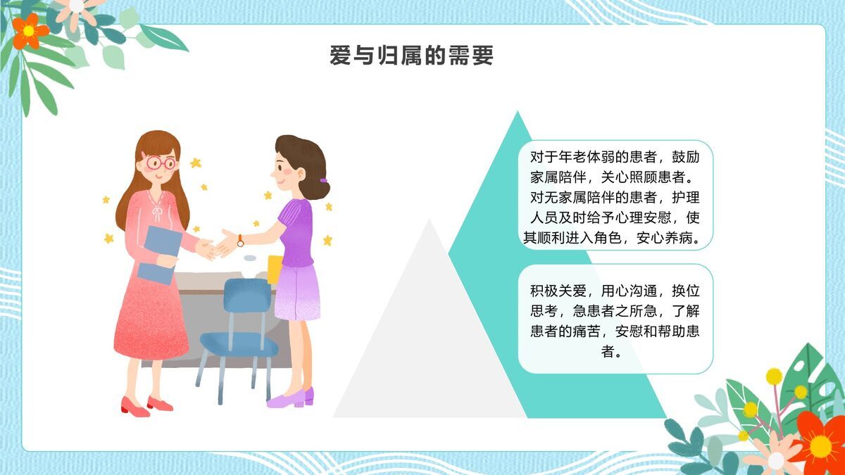 人文关怀护理服务PPT模板3