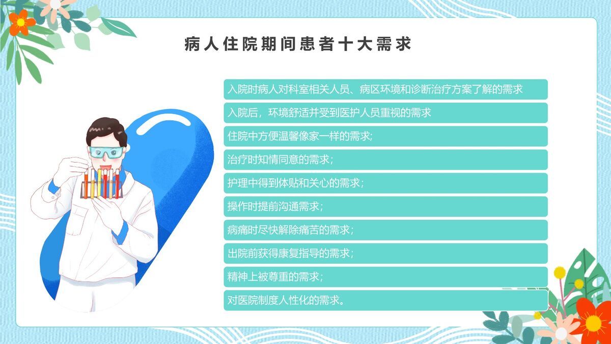 人文关怀护理服务PPT模板6