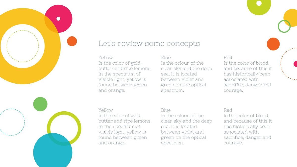 青春彩色泡泡PPT模板9