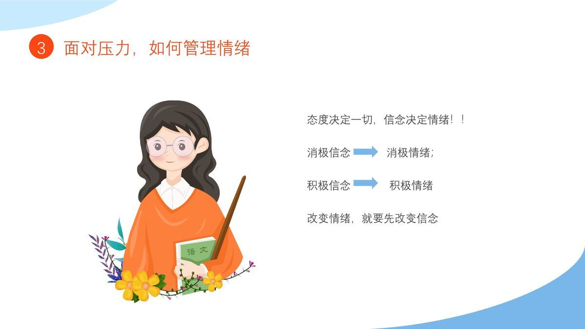 教师压力情绪管理PPT模板9