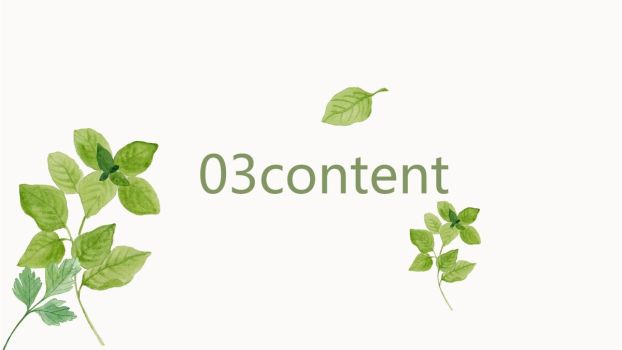 动态水彩绿叶小清新PPT模板8