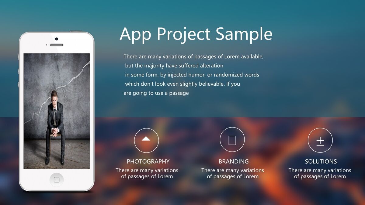 虚化背景动态PPT模板3