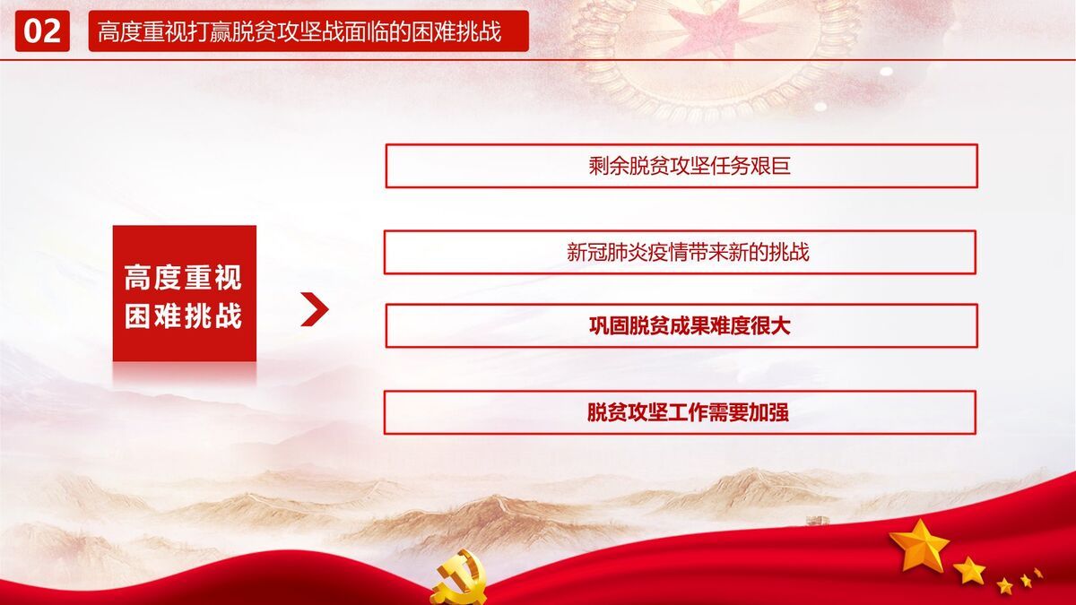 脱贫攻坚成果汇报PPT模板4