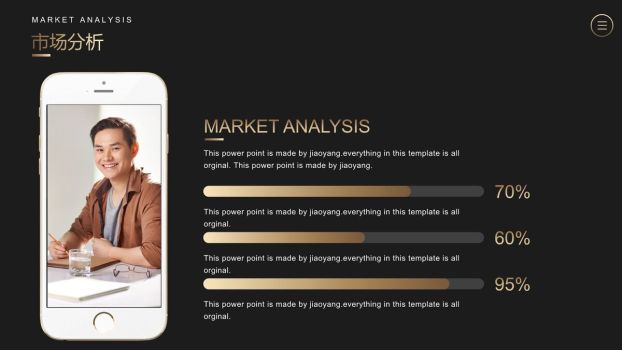 黑金质感高端商务PPT模板8