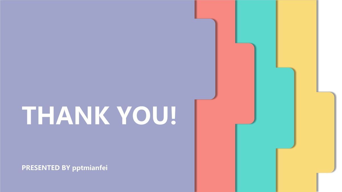 炫彩标签设计PPT模板2