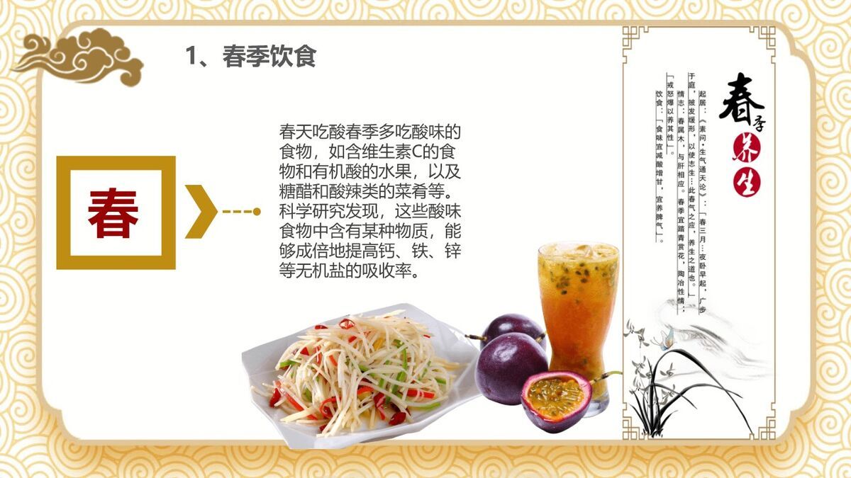 食疗养生指南PPT模板5