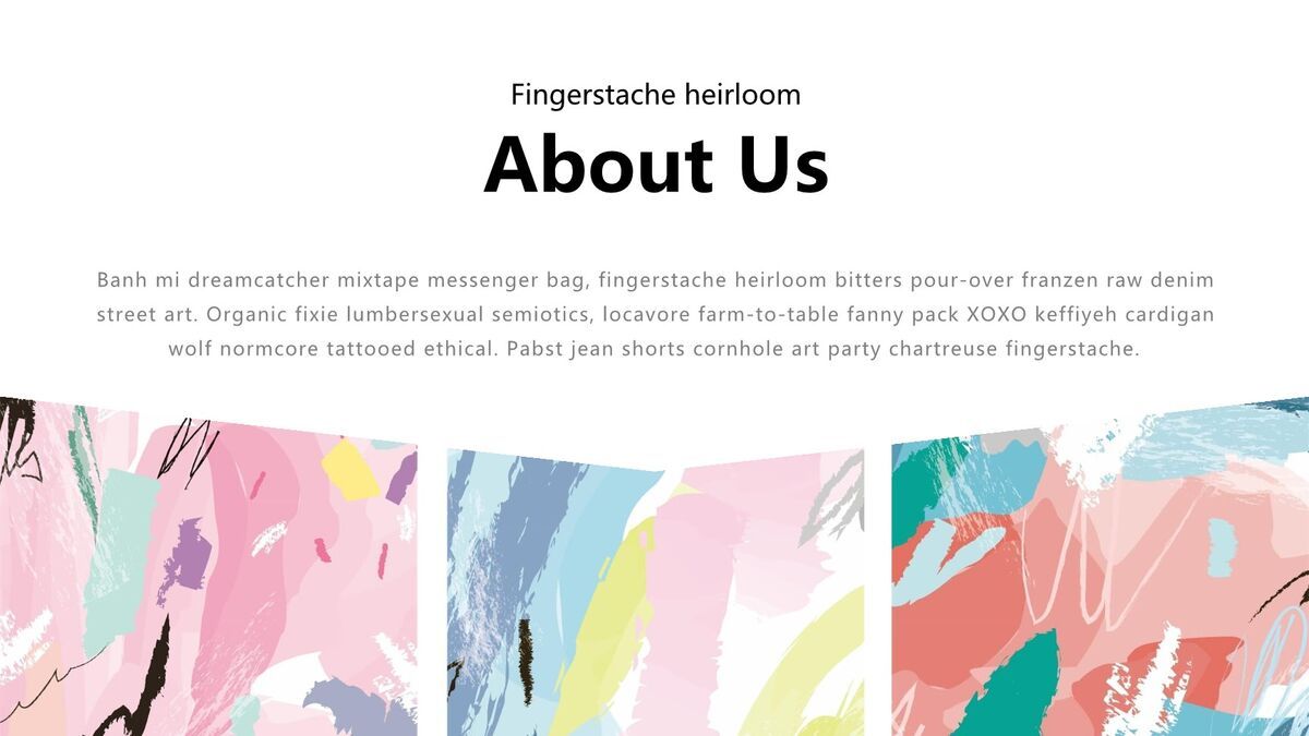 撞色涂鸦艺术设计PPT1