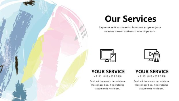 撞色涂鸦艺术设计PPT6