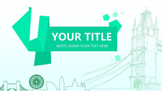 创意折纸艺术风格PPT模板6