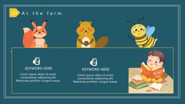 小学英语趣味卡通课件PPT模板6