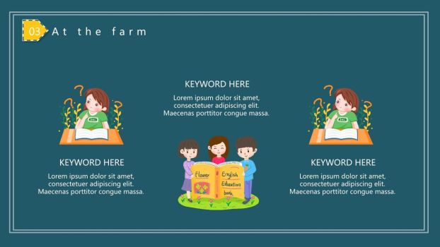小学英语趣味卡通课件PPT模板7