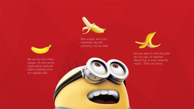 大白与小黄人卡通主题PPT模板1