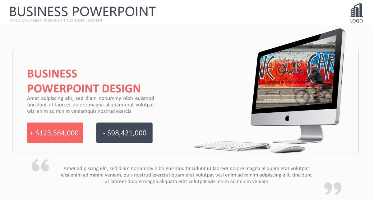 多图表精美欧美风PPT模板2