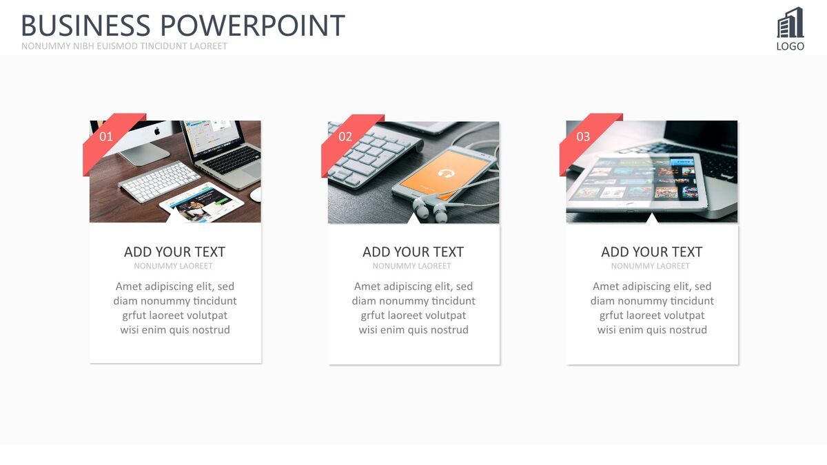 多图表精美欧美风PPT模板4