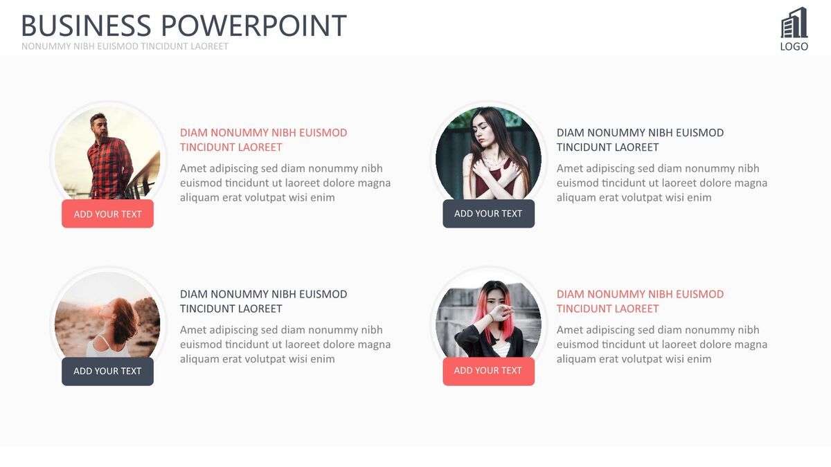 多图表精美欧美风PPT模板5