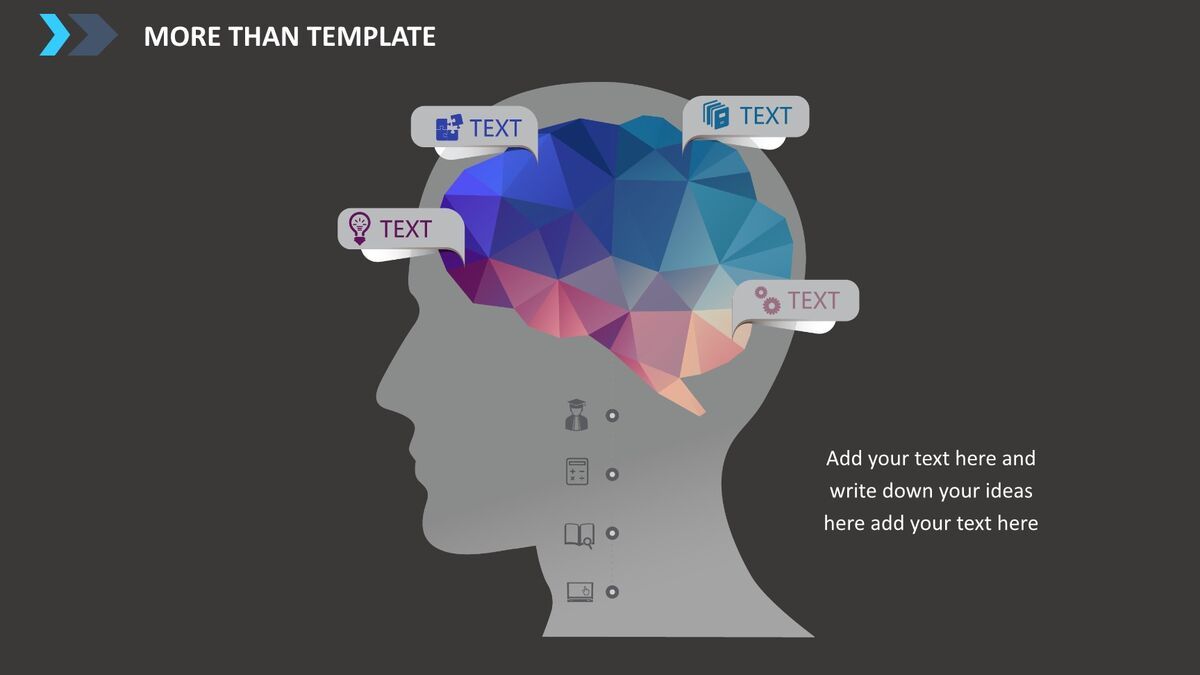渐变条纹商务风PPT模板6
