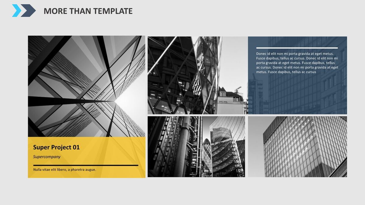 渐变条纹商务风PPT模板8