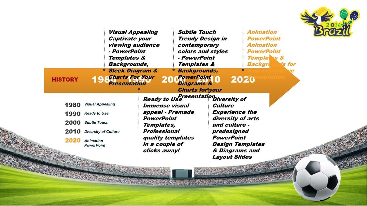 世界杯足球运动主题PPT模板2