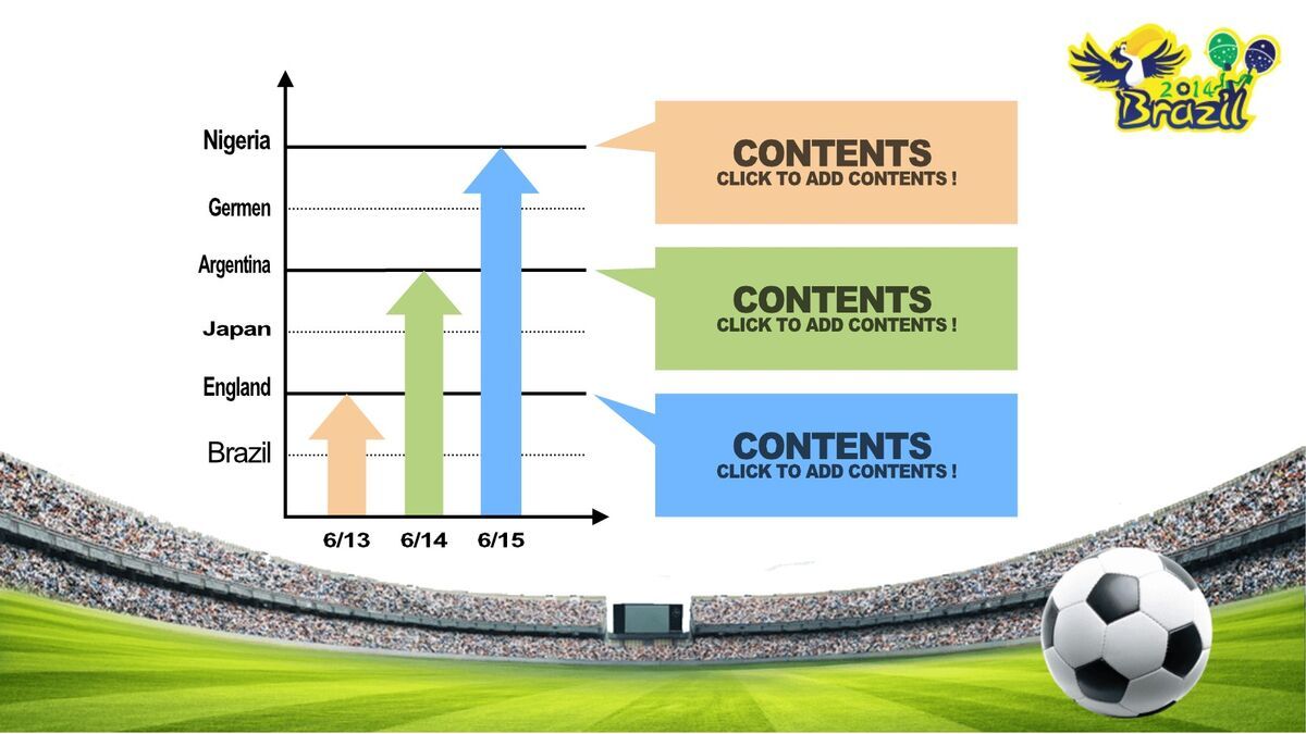 世界杯足球运动主题PPT模板3