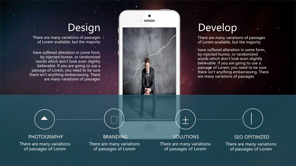 星空风动态商务PPT模板8