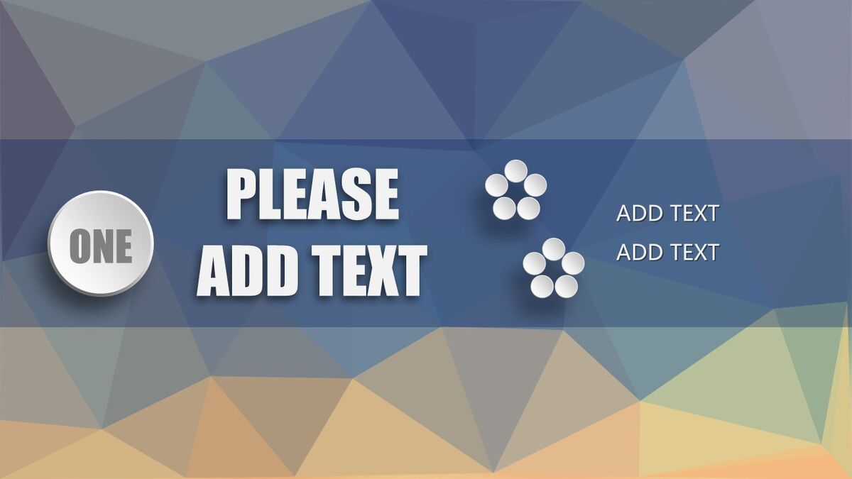 微立体多边形背景PPT模板2