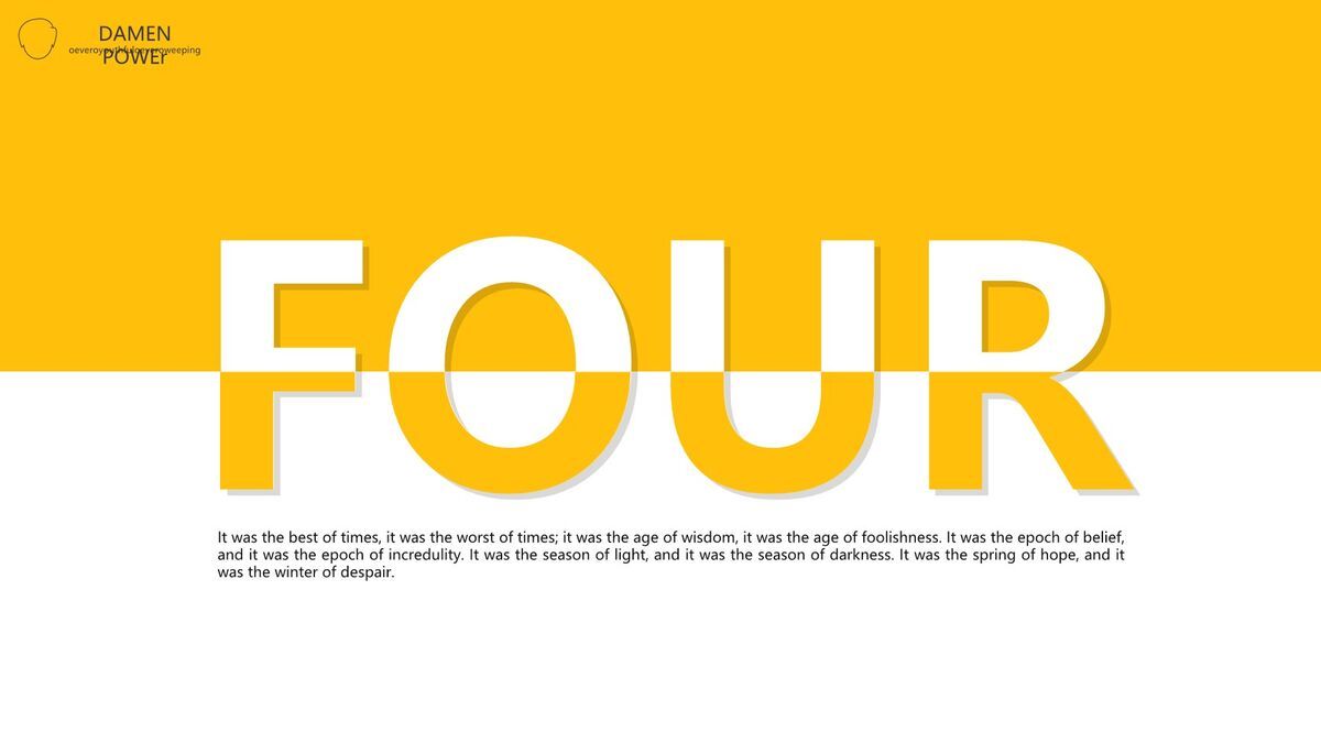 黑黄配色简约动态设计PPT模板5