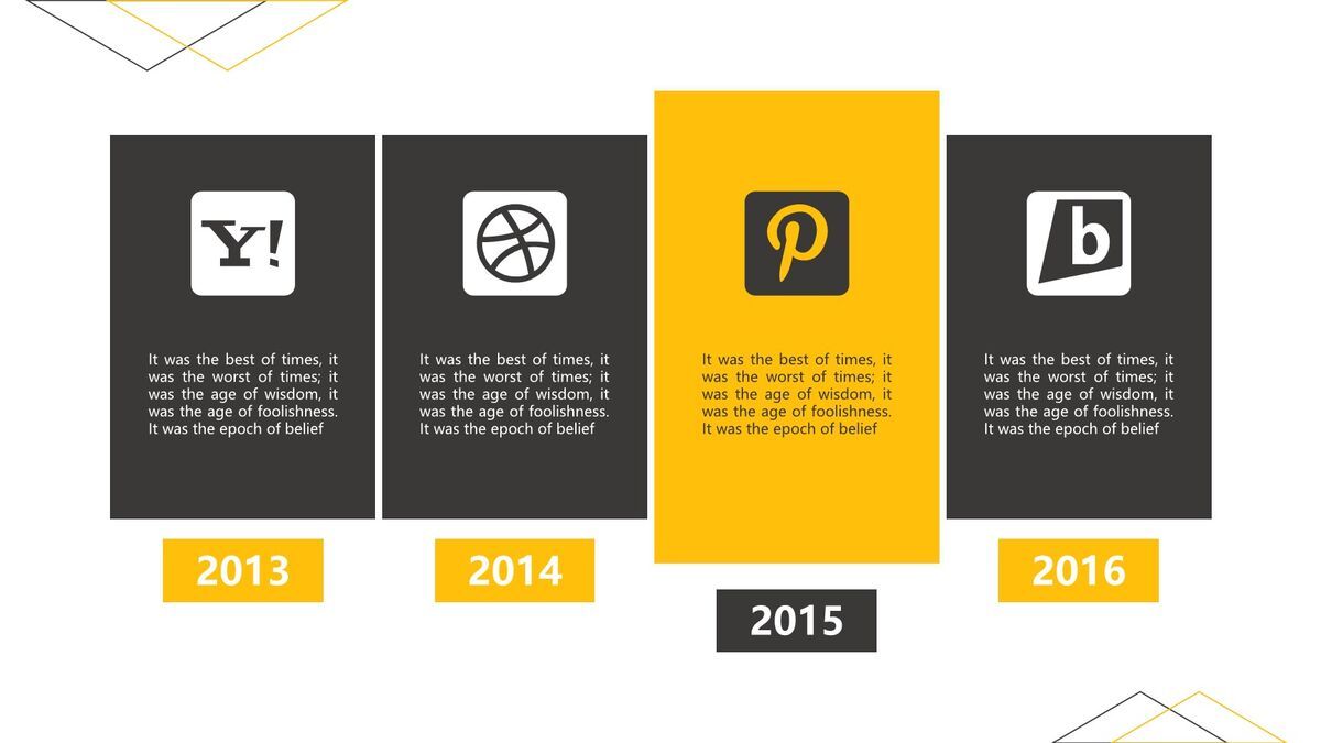 黑黄配色简约动态设计PPT模板7