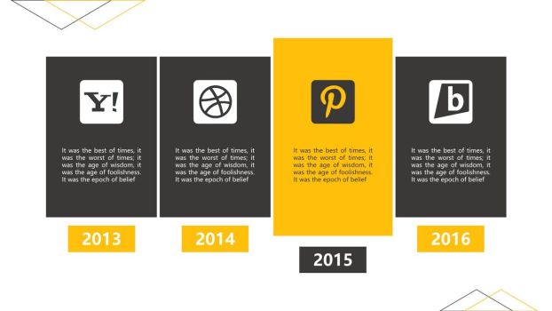 黑黄配色简约动态设计PPT模板7