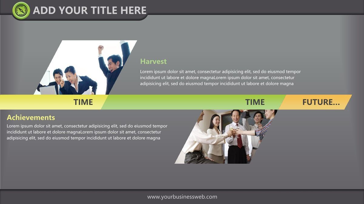 城市建筑群剪影PPT模板3