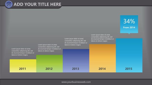 城市建筑群剪影PPT模板5