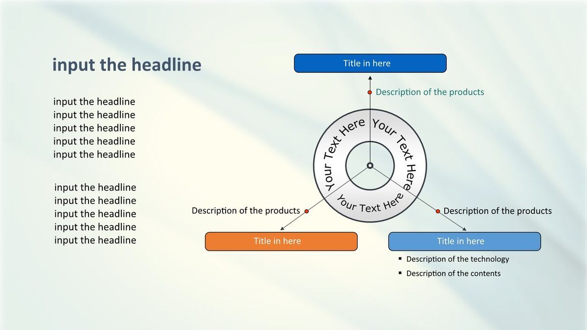 蓝色梦幻条纹背景PPT模板5
