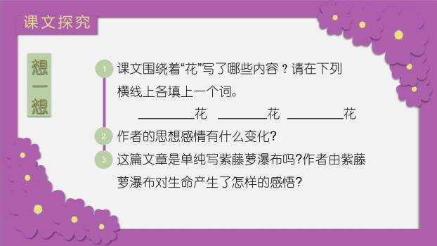 紫藤萝瀑布PPT课件15