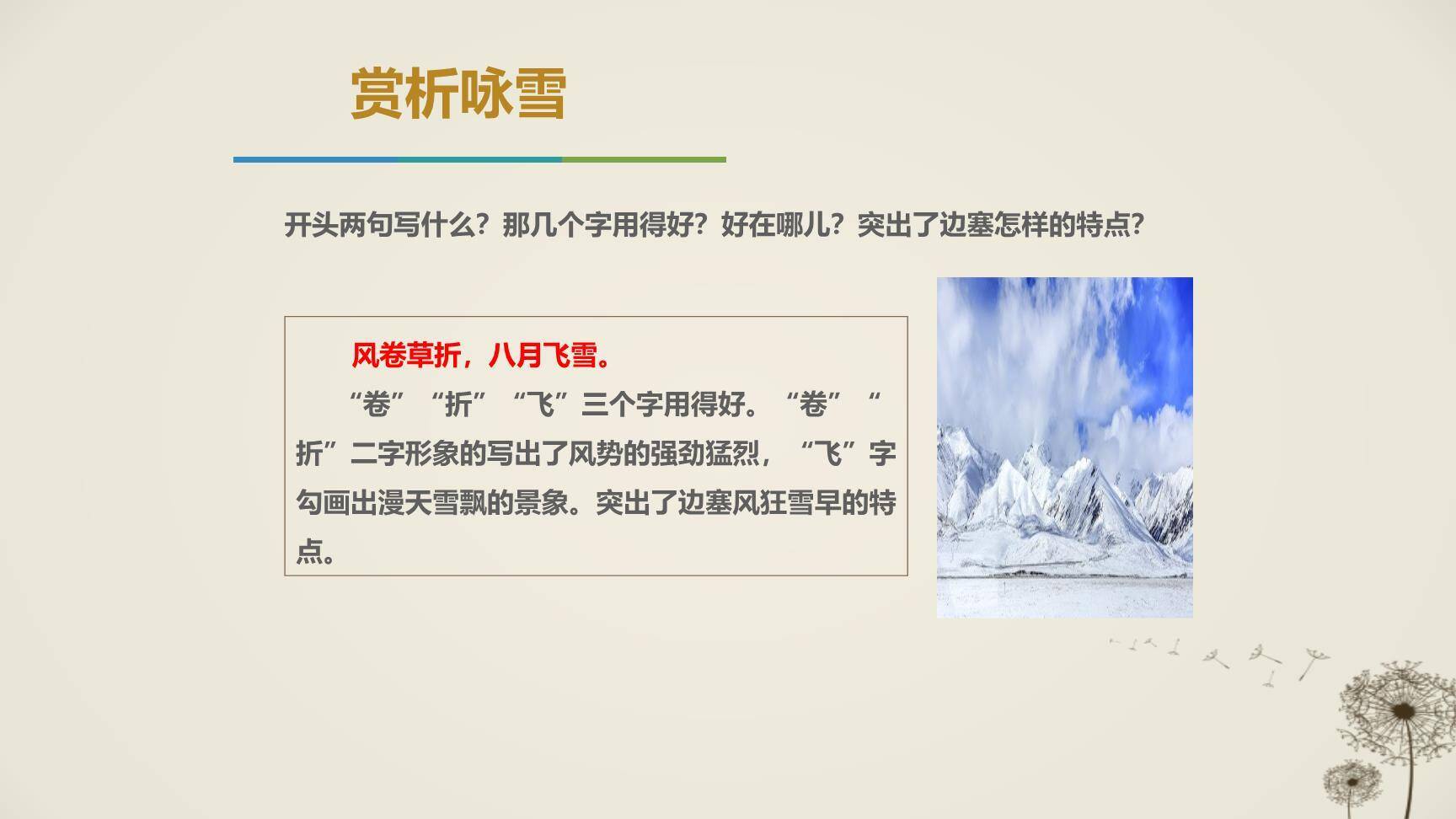 白雪歌送武判官归京PPT课件21
