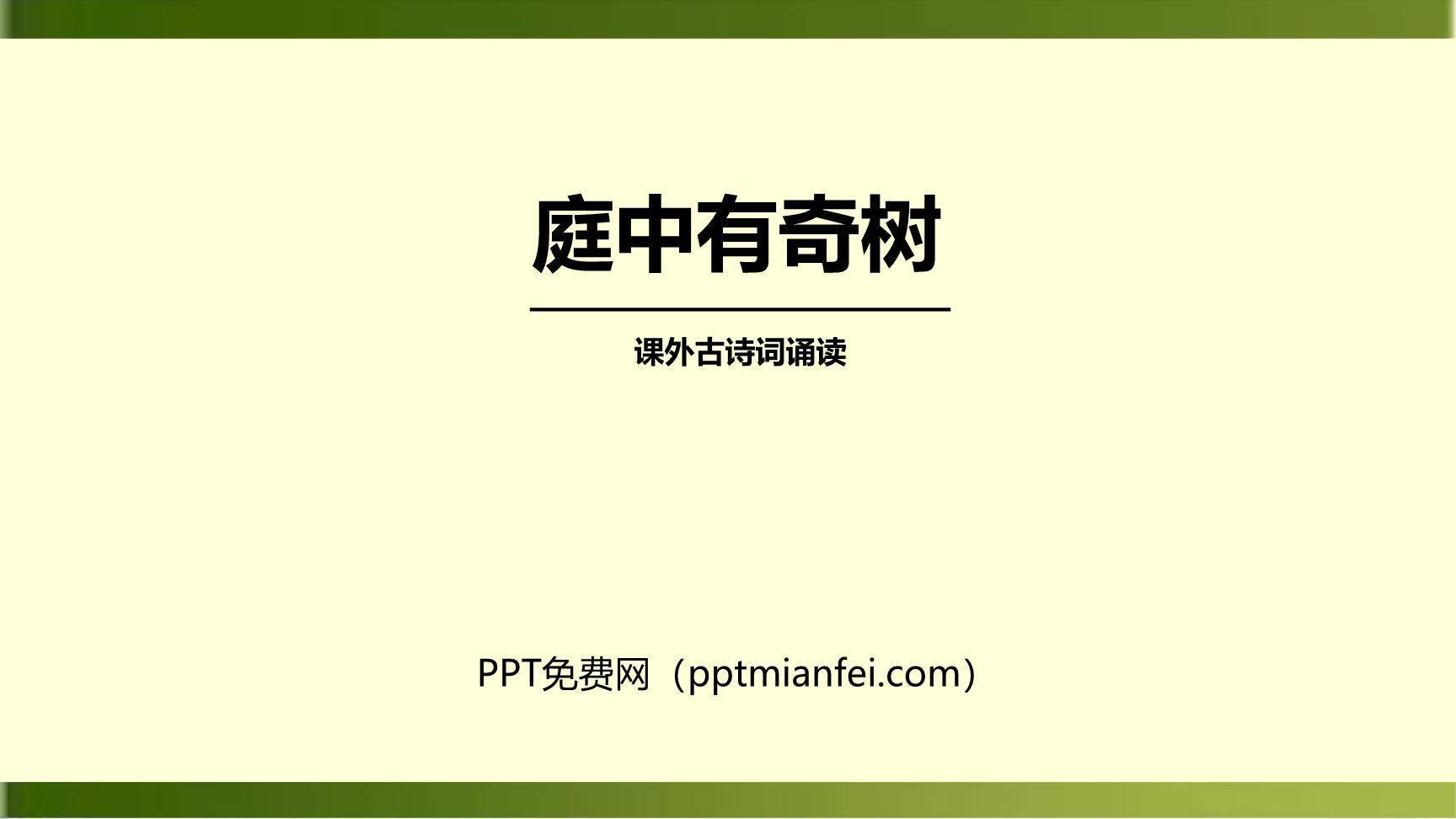 庭中有奇树PPT课件20