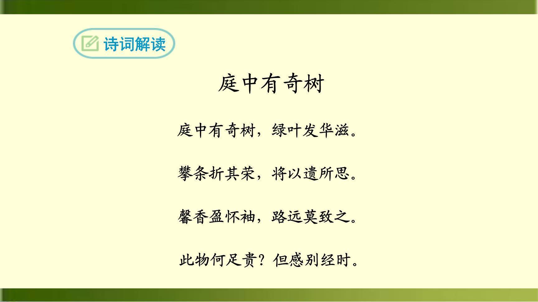 庭中有奇树PPT课件23