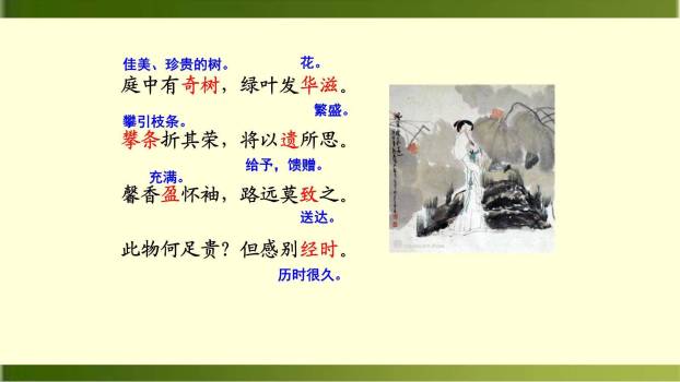 庭中有奇树PPT课件24