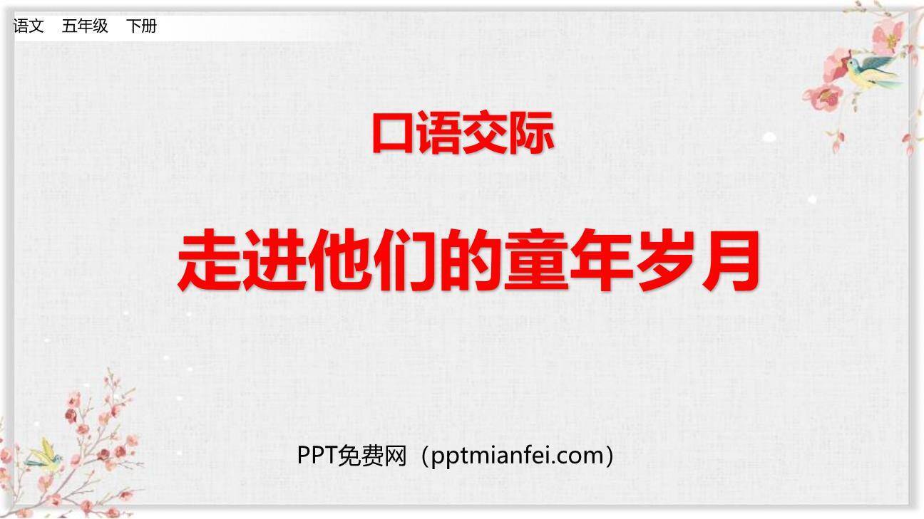 走进他们的童年岁月PPT课件10