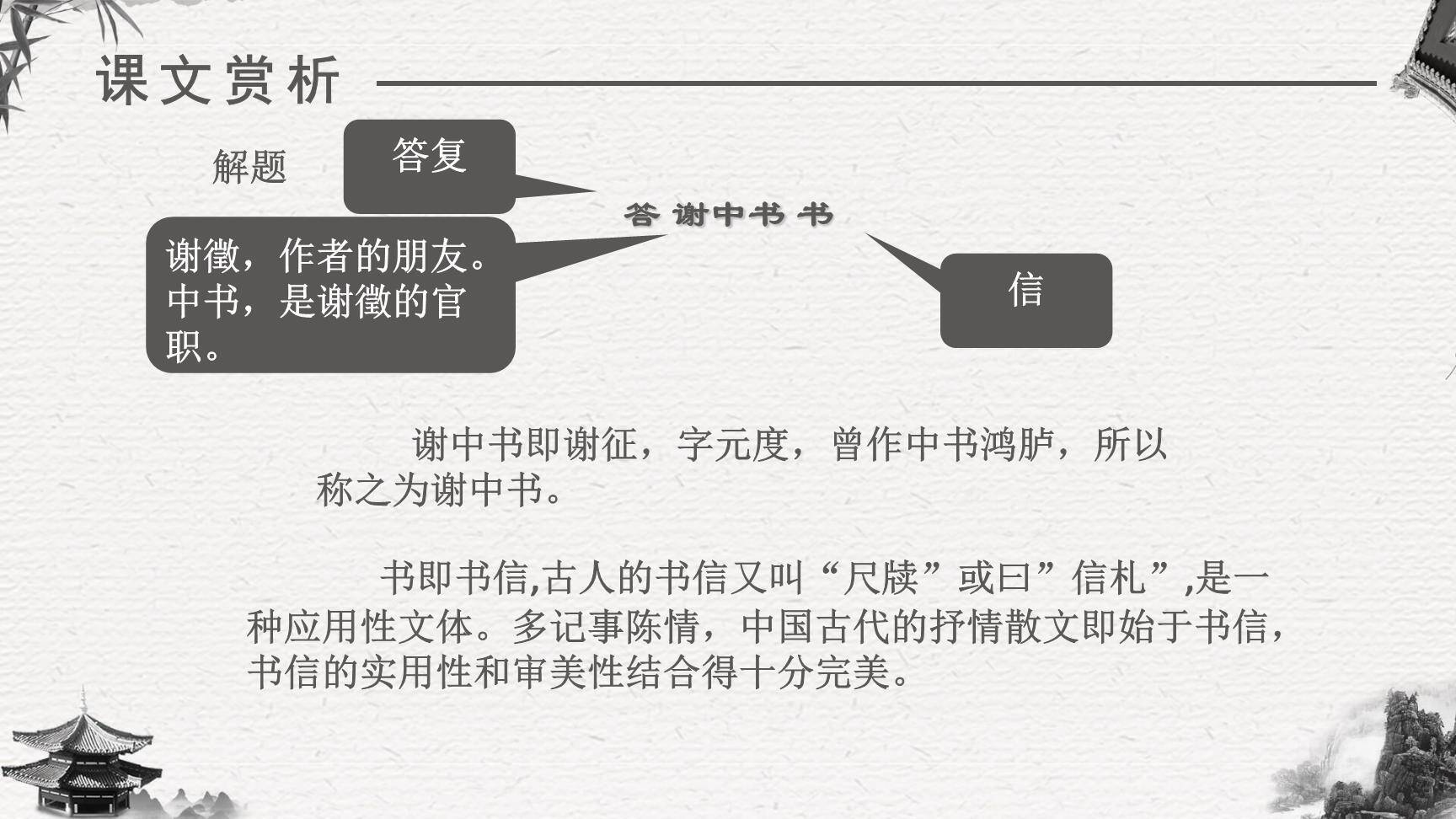 答谢中书书PPT课件12