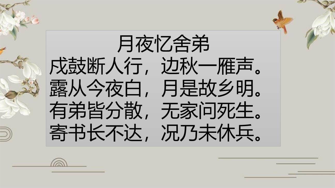 月夜忆舍弟PPT课件19