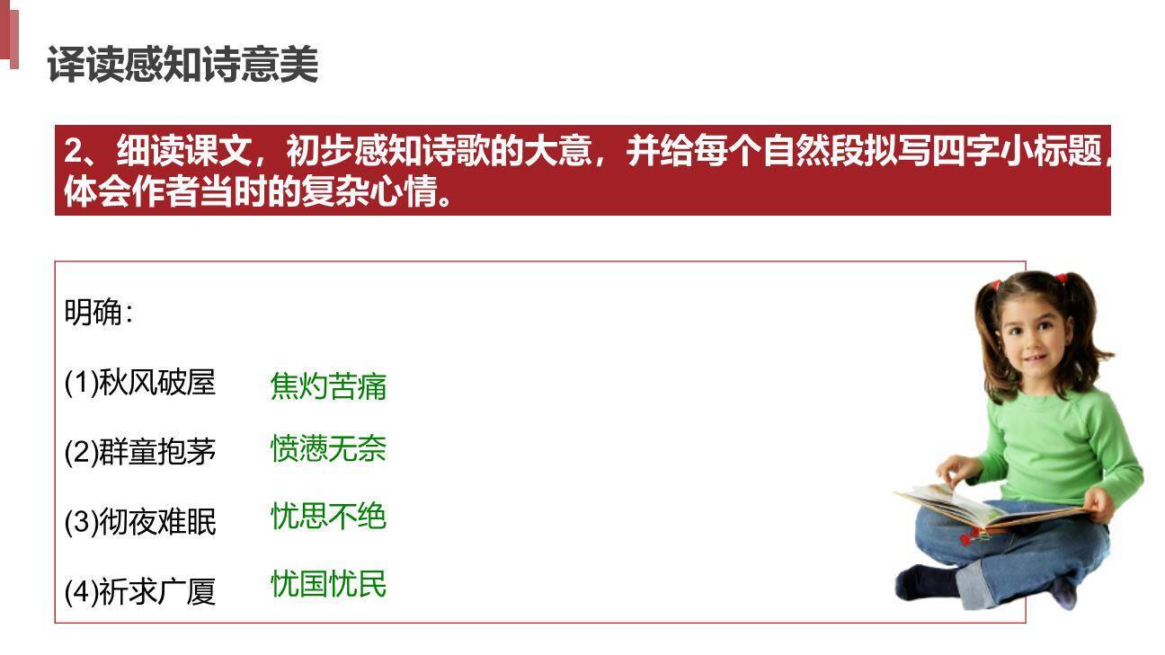 茅屋为秋风所破歌PPT课件14