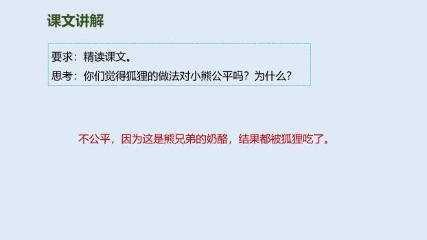 狐狸分奶酪PPT课件21