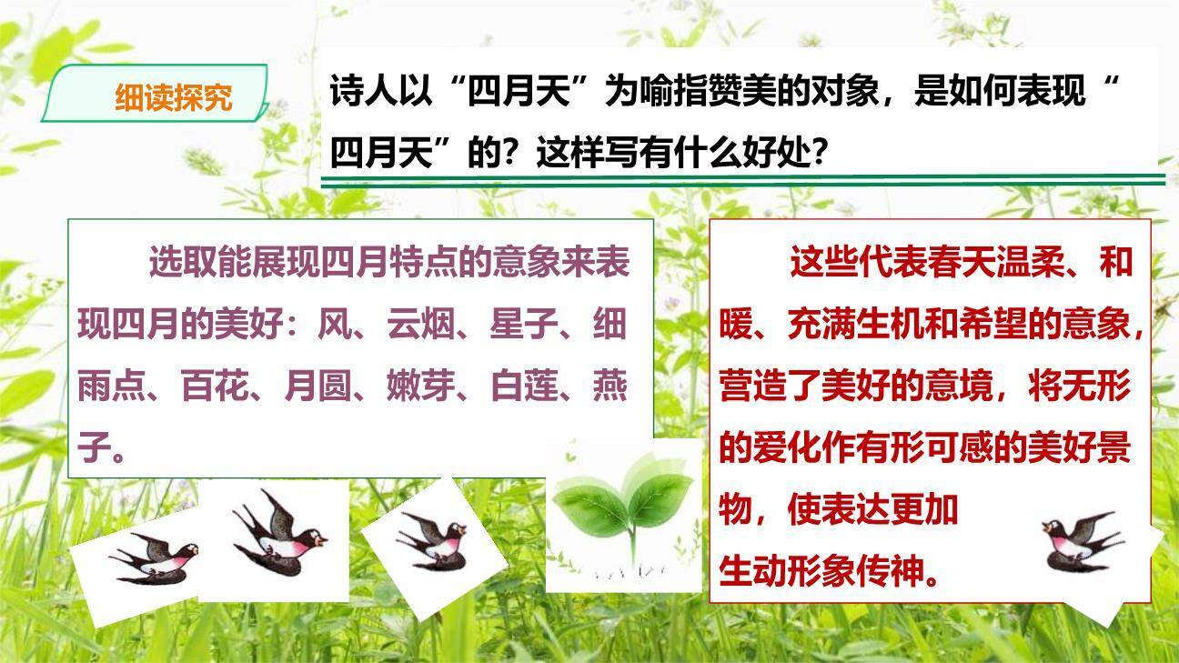 你是人间的四月天PPT课件82